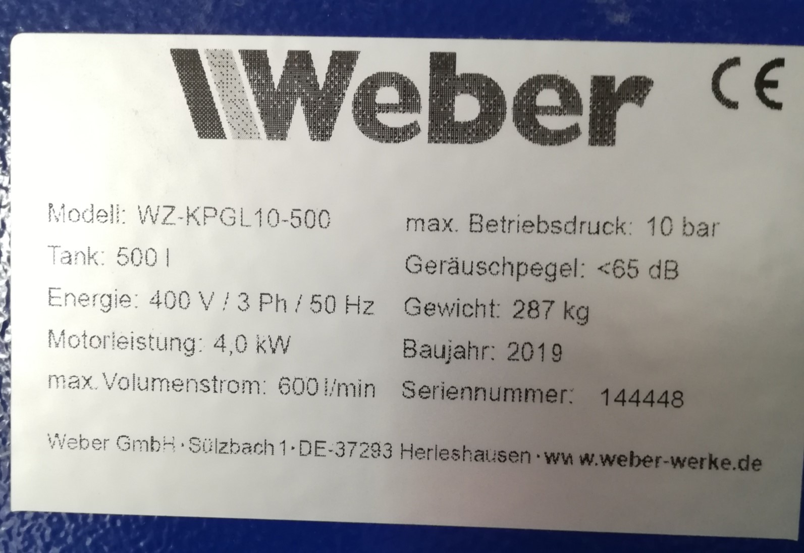 Weber WZ-KPGL10-500 2019